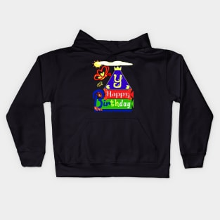 Happy Birthday Alphabet Letter (( Y )) You are the best today Kids Hoodie